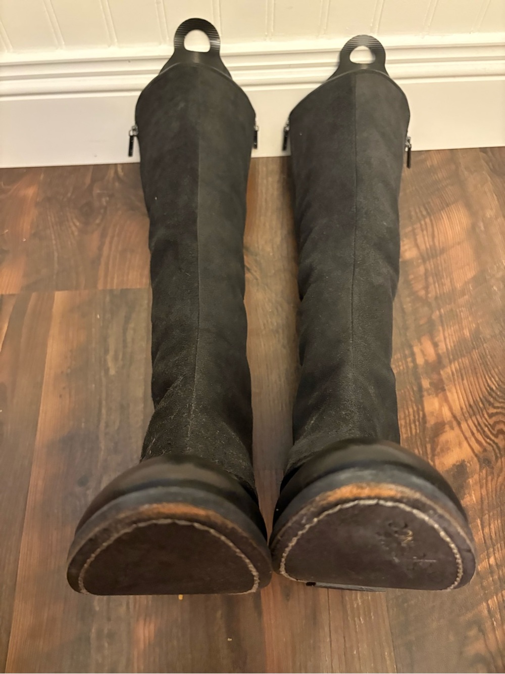 Donald J. Pliner Black Tall Zip-Up Heeled Boots - Picture 9 of 10